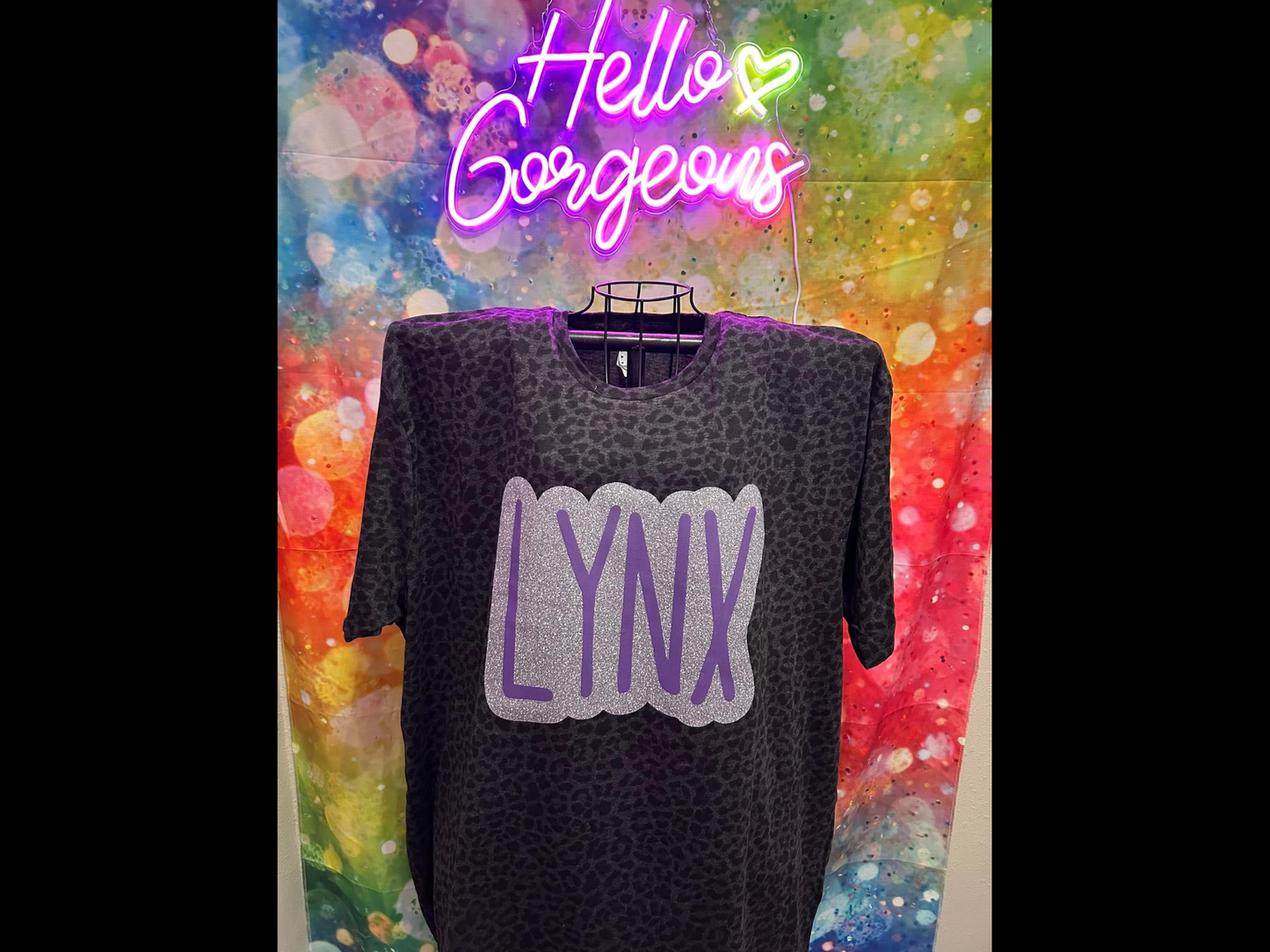 Faux Glitter Lynx
