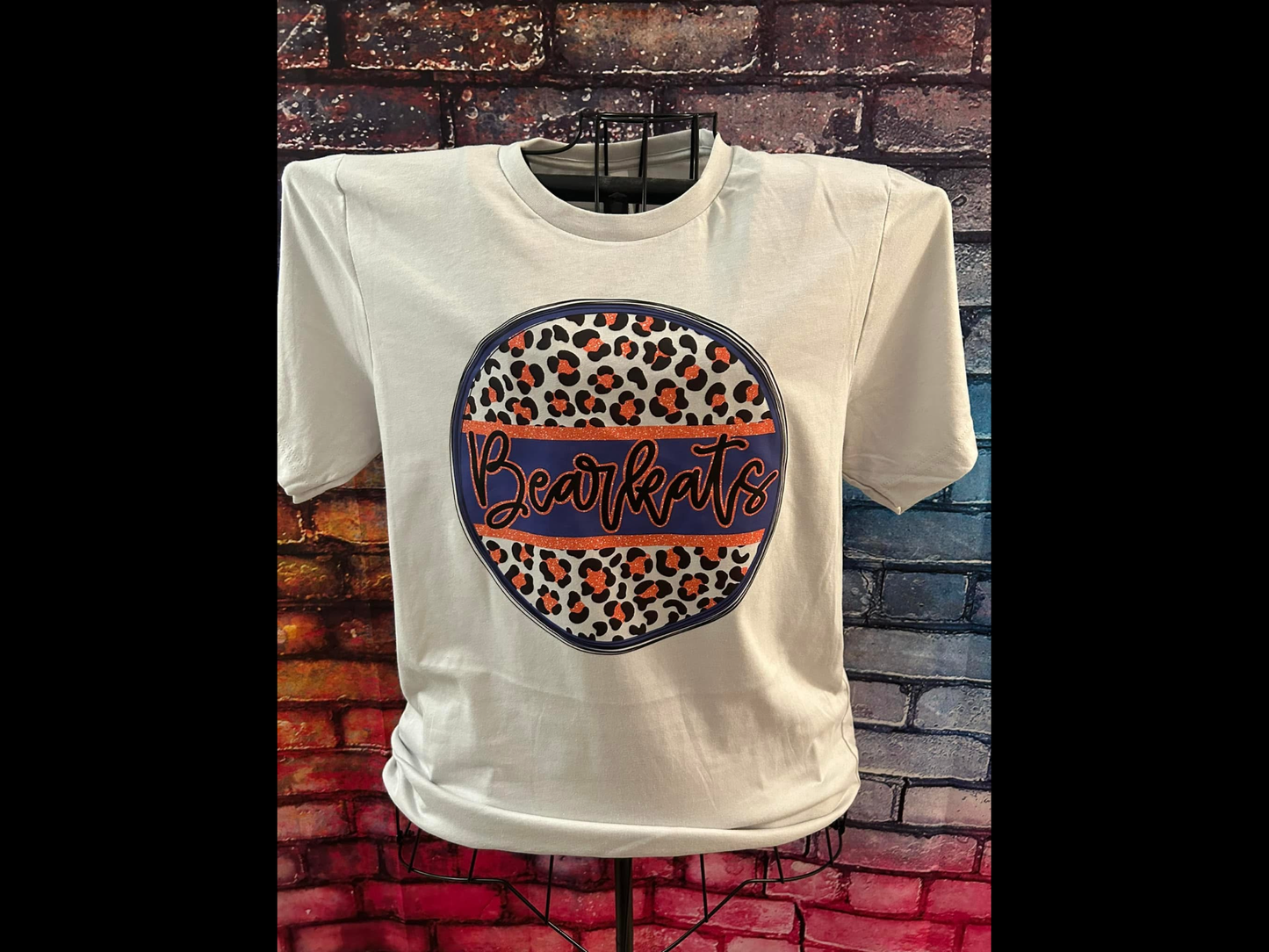 Blue/Orange Leopard Bearkats