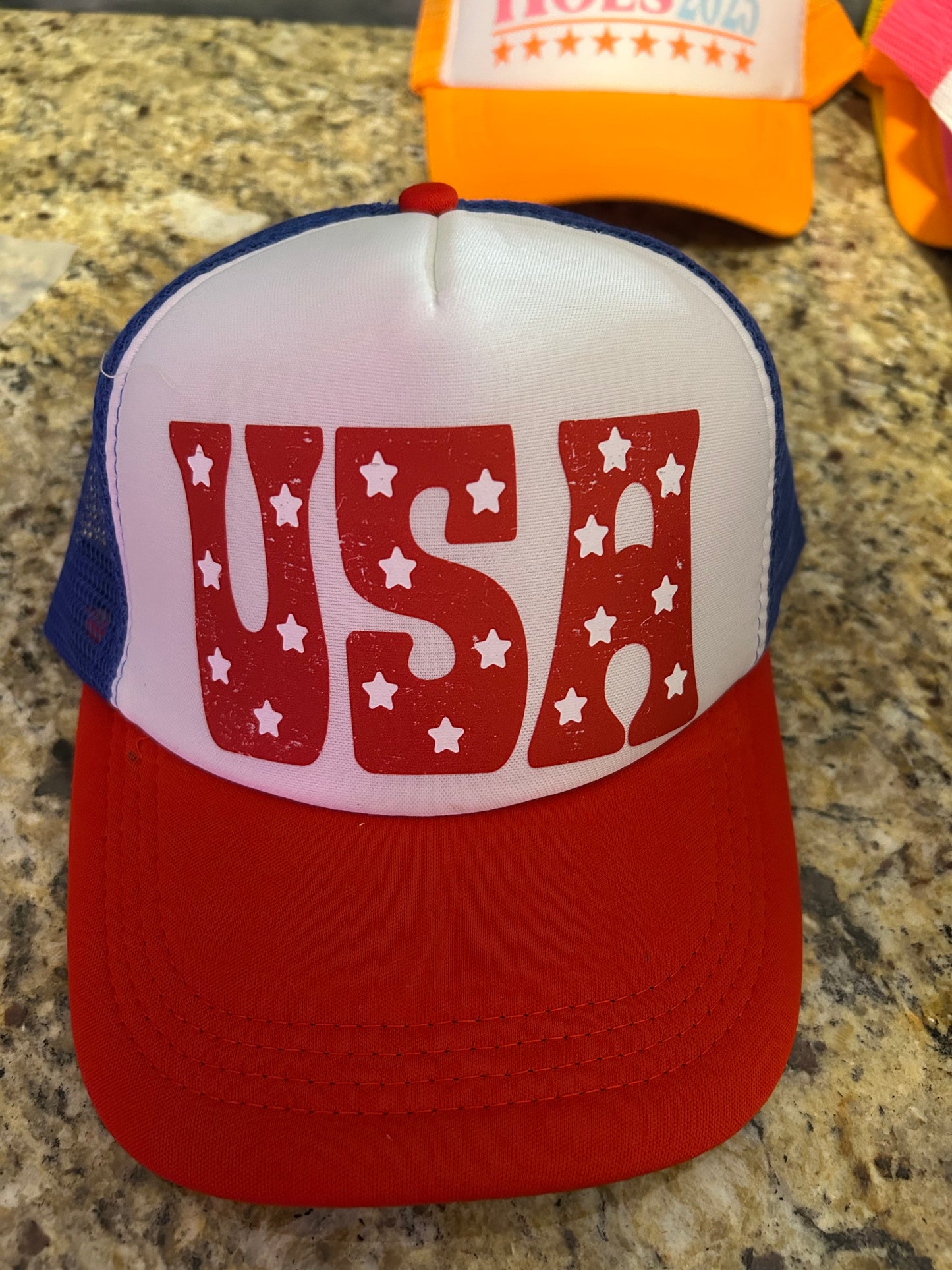 Red, Whit, Blue USA Trucker Hat