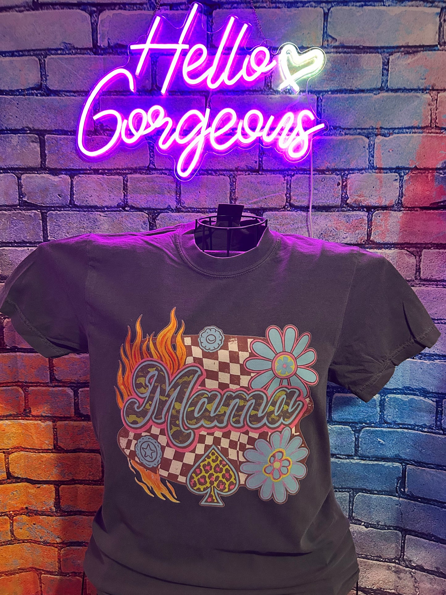 Boho Checkered Mama