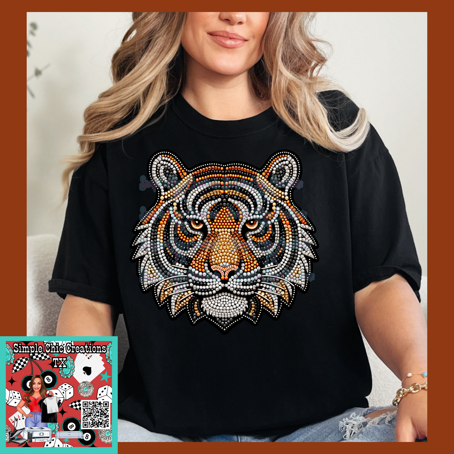 Faux Spangle Tigers