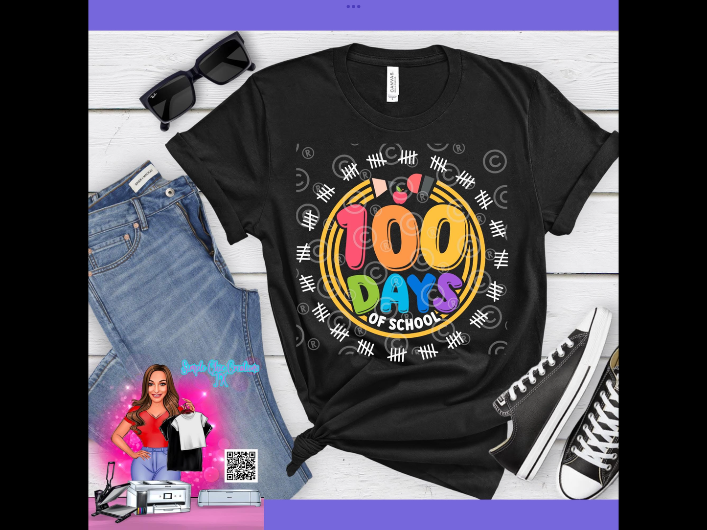 100 Days of School ( white font)