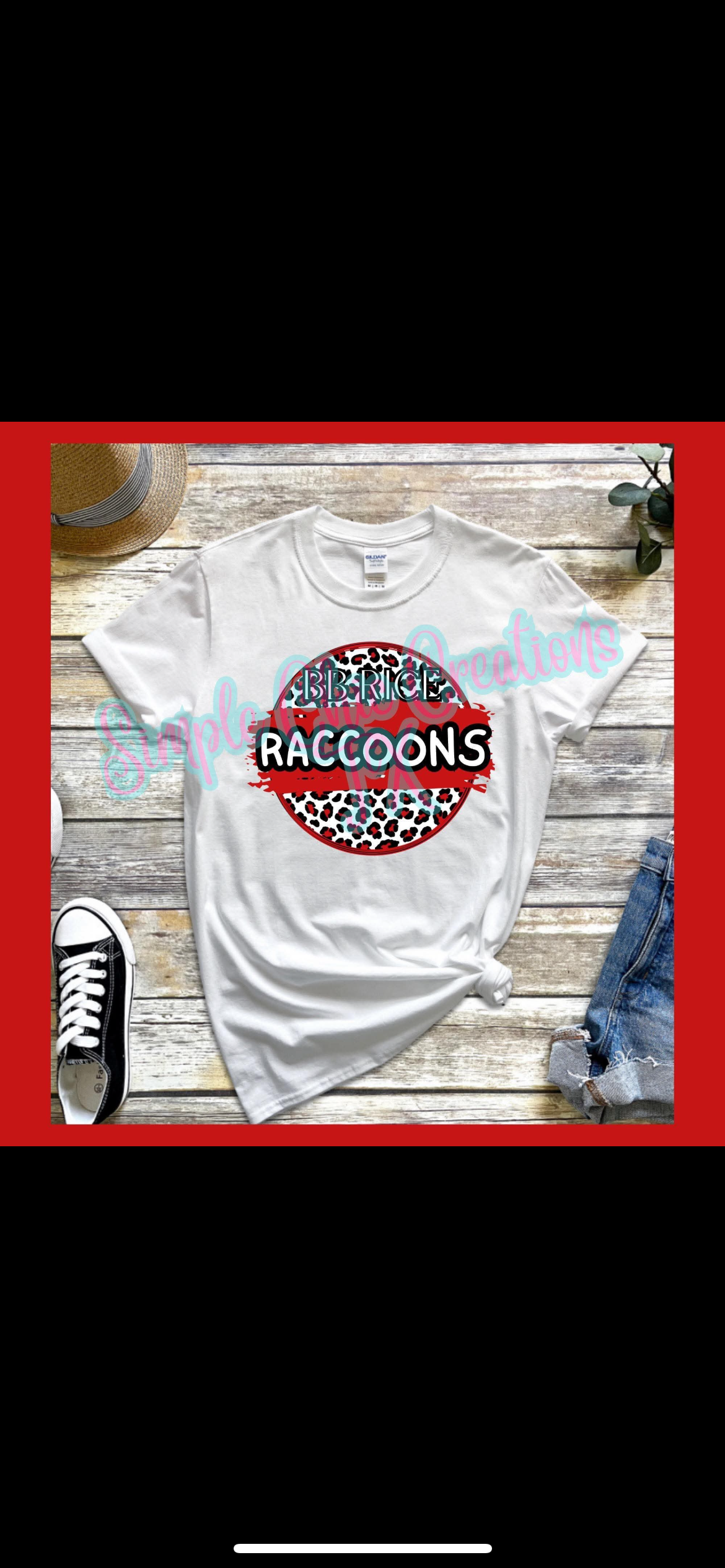Blank and Red Leopard Raccoons