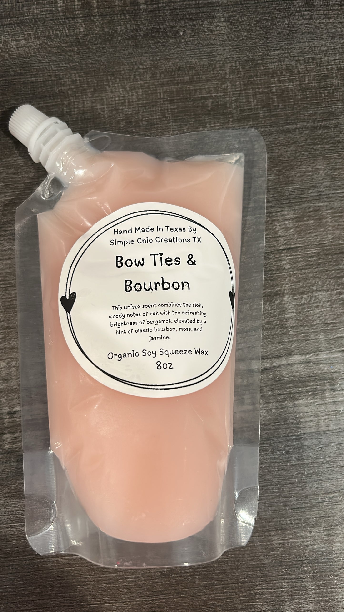 8oz Bowties and Bourbon Squeeze Wax