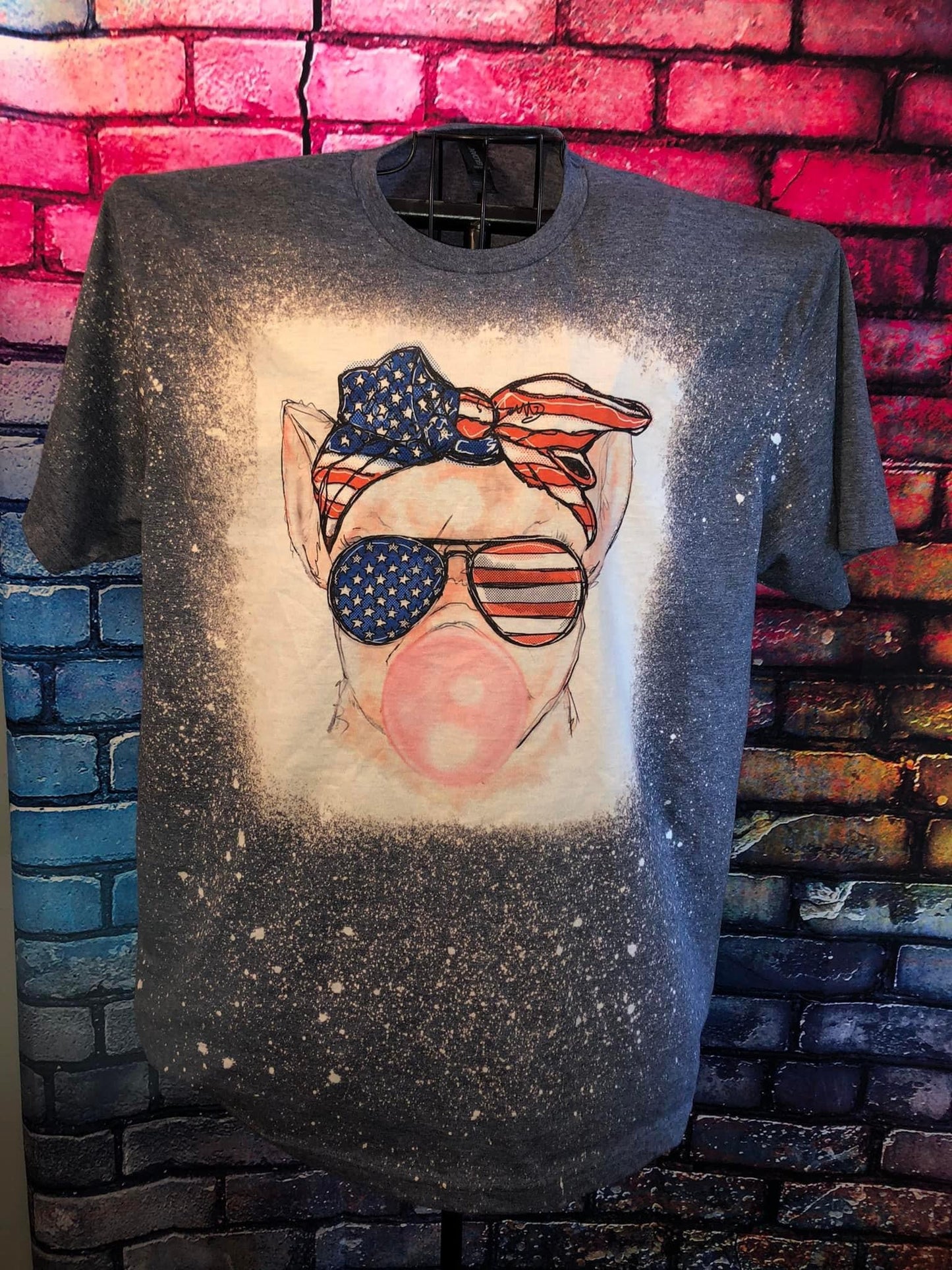 Patriotic Bubble Gum Pig