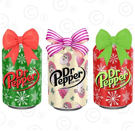 Green-white-red Christmas dr.pepper