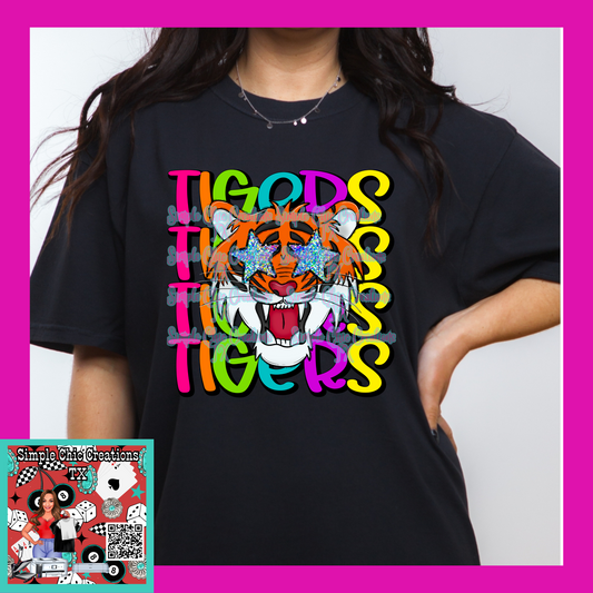 Bright Stacked Tigers
