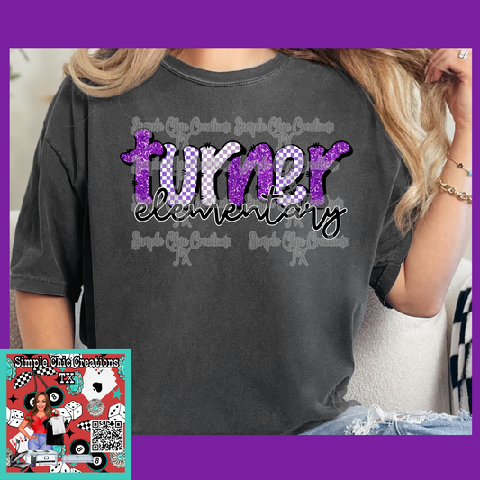 Faux Glitter/checkered Turner Elementary