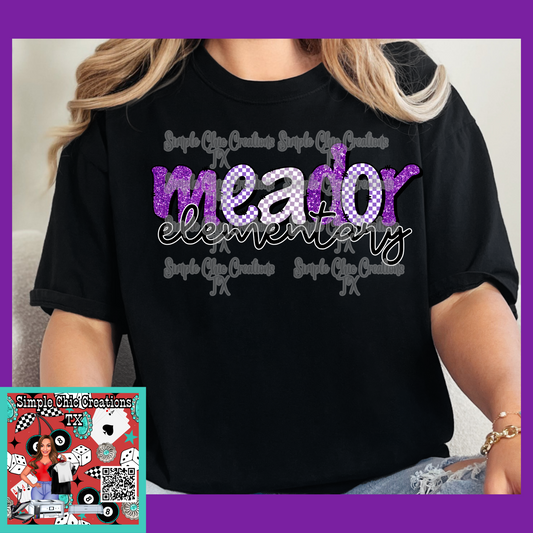 Faux Glitter/checkered Meador elementary