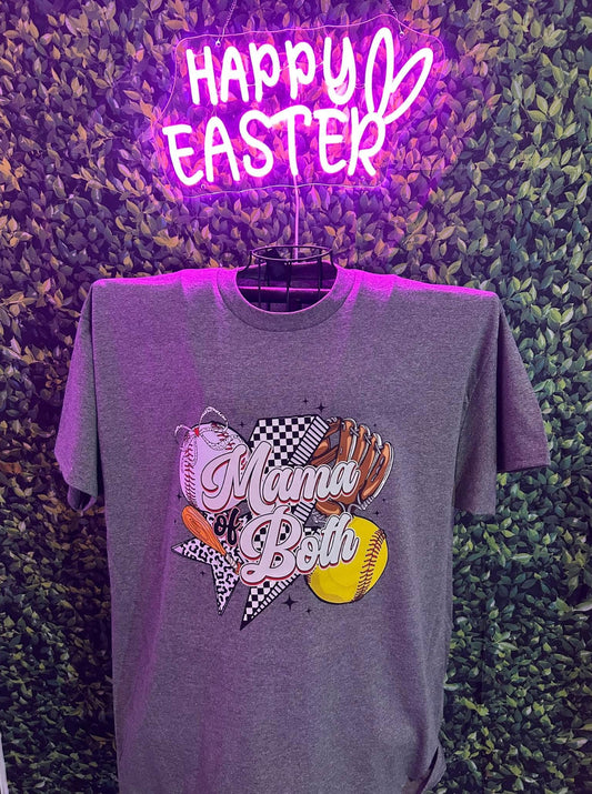 Checkered Lighting Mom of Both Baseball/Softball