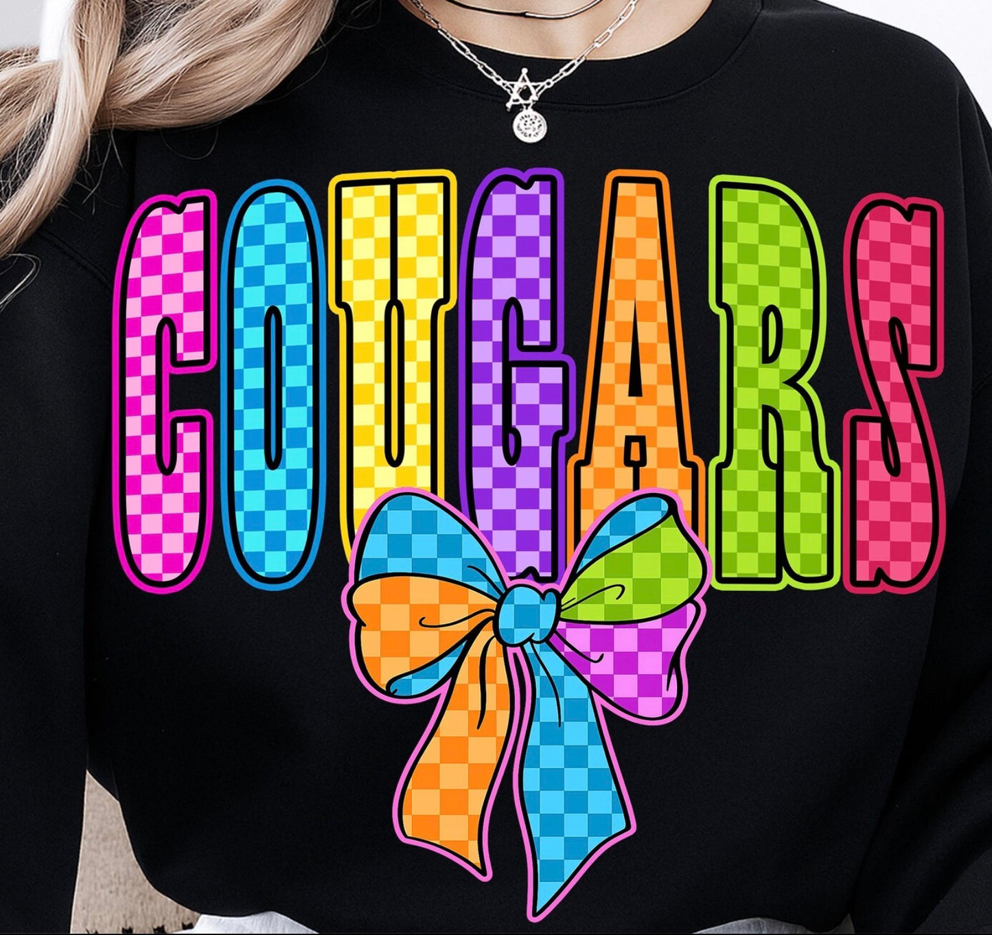 Neon Checkered Cougars