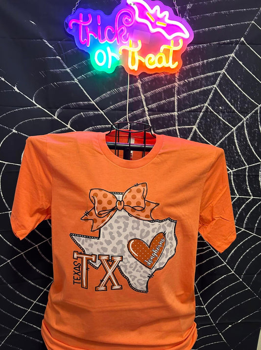 Texas Longhorns with Polka Dot Bow