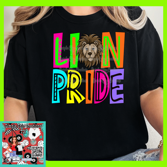 Neon Doodle Lion Pride