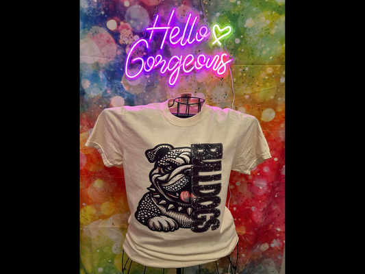 Faux Rhinestone Bulldogs