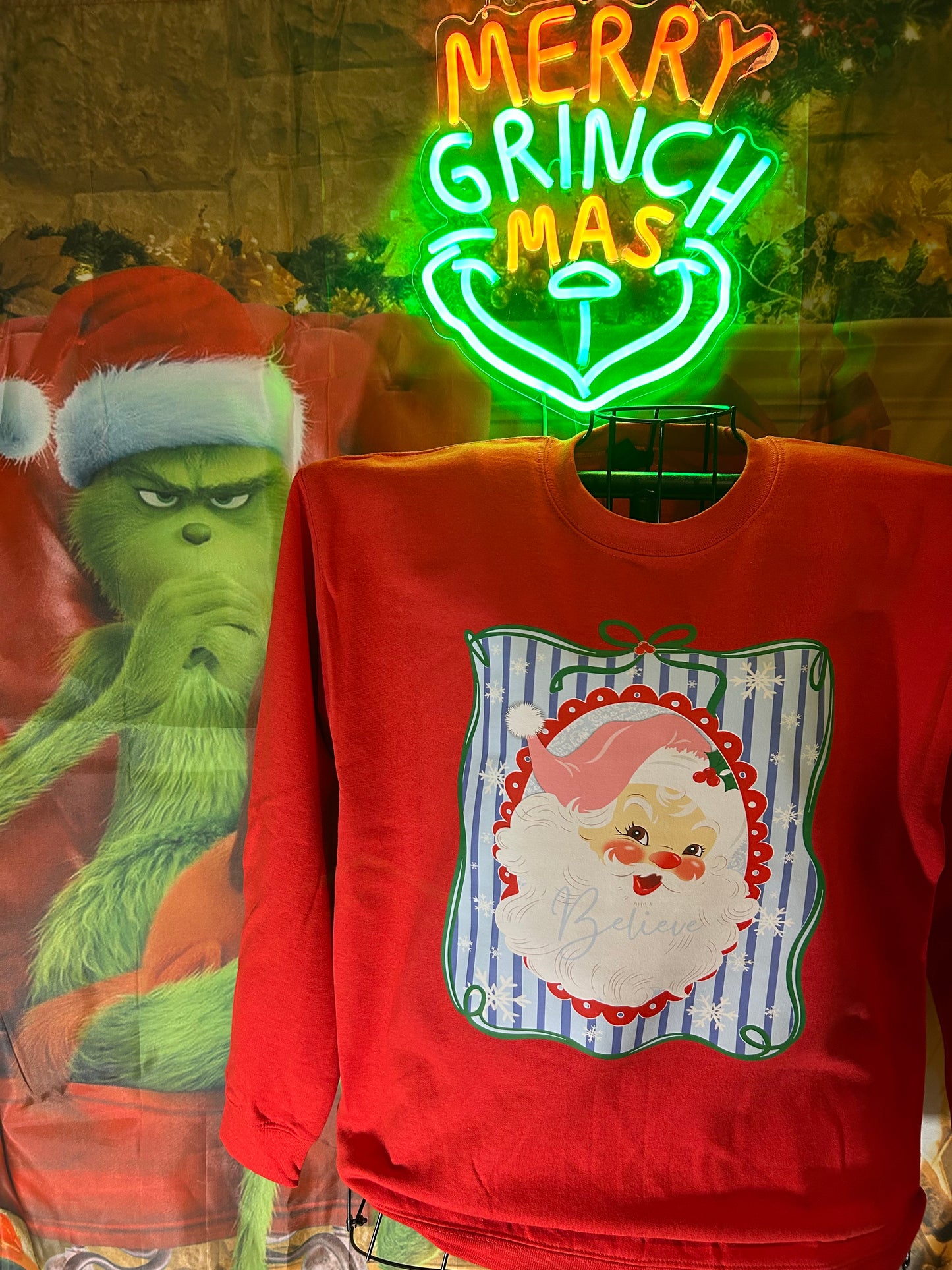 Striped Frame Santa