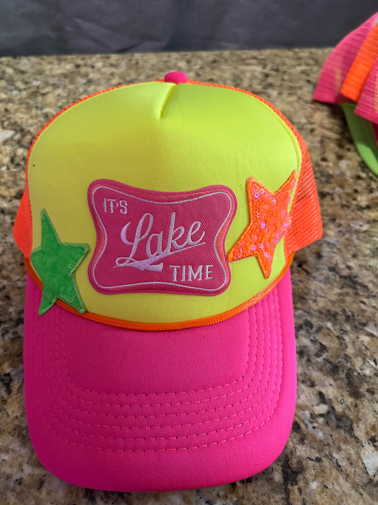 Neon It’s Lake Time Trucker Hat