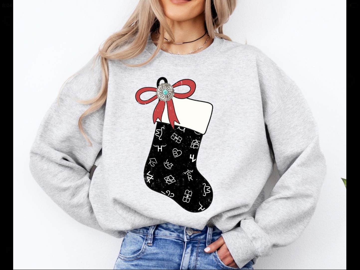 Western Brand Christmas Stocking