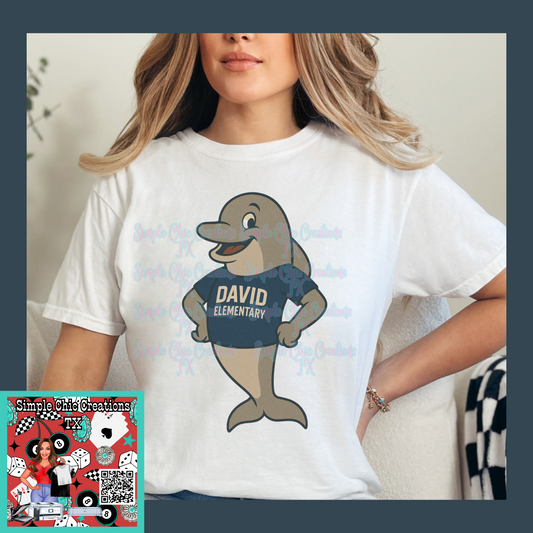 Dolphin David Elementary Mascot