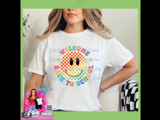 Colorful Checkered Welcome Back to School