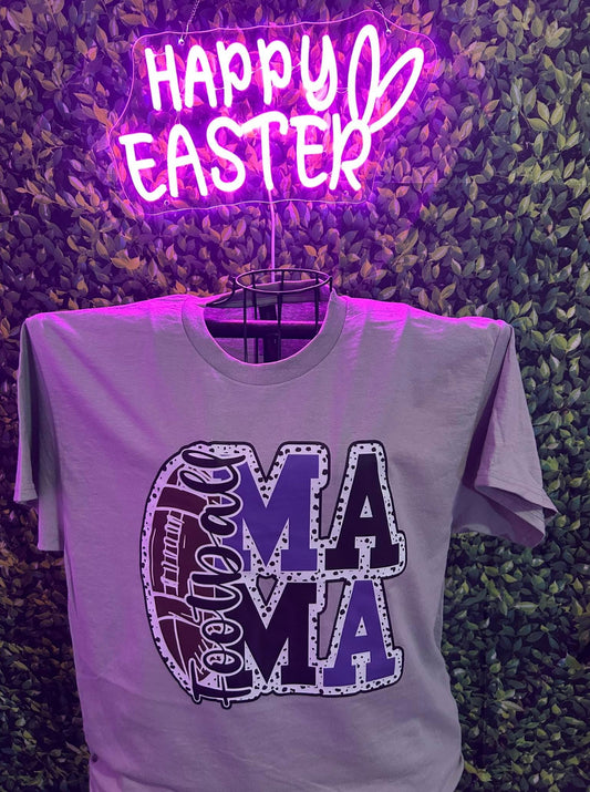 Purple/Black Football Mama
