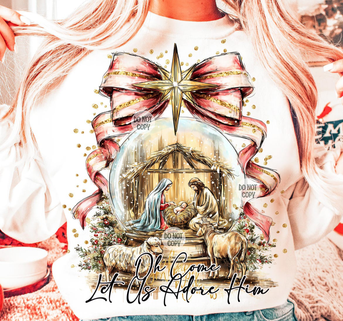 Snow Globe- Oh let us adore him.