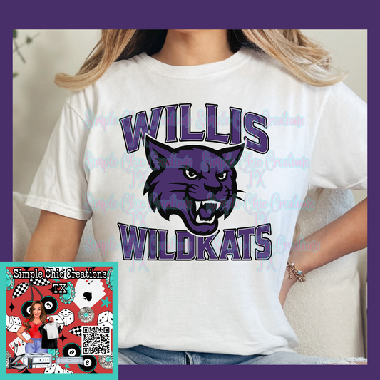 Willis Wildkats with center mascot