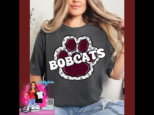 Maroon Bobcat Paw