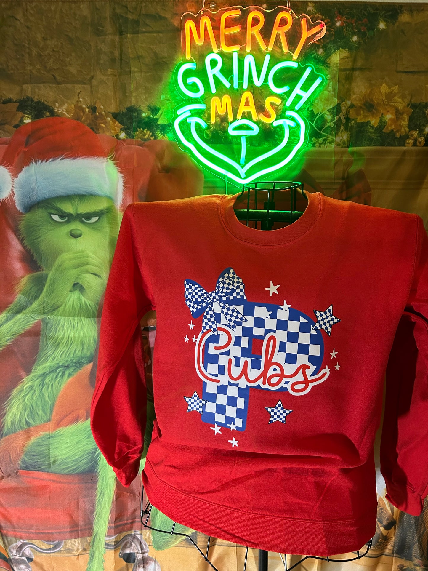 Blue Checkered P- Cubs