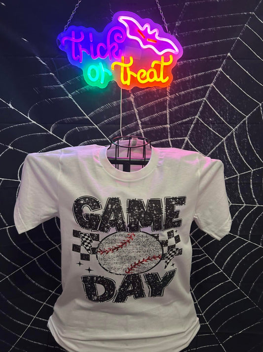Faux Glitter Baseball Game Day