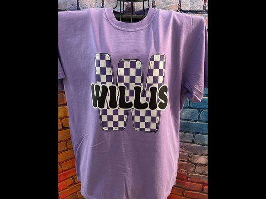 Purple Checkered W Willis