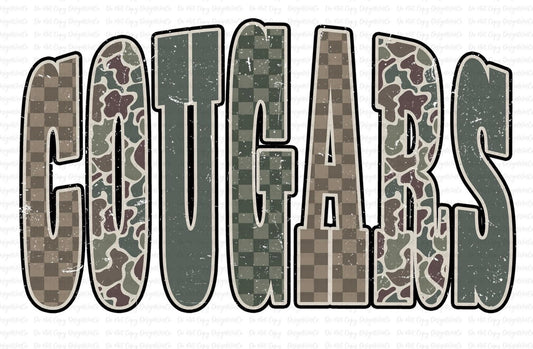 Checkered/camo Cougars