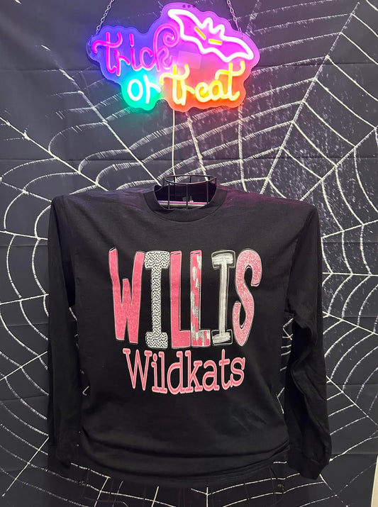 Pink Doodle Willis Wildkats