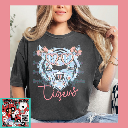 Preppy Floral Tigers