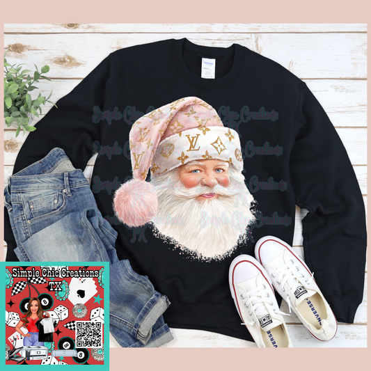 Pink and Gold Designer Santa