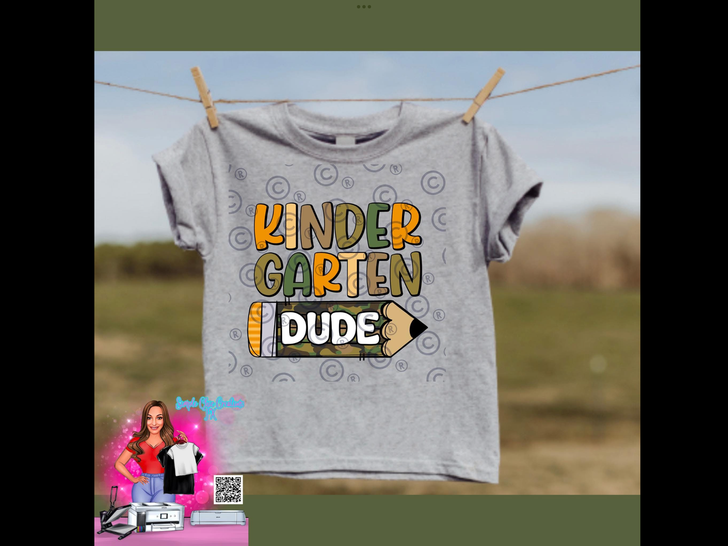 Kindergarten Dude ( Available in all grades. Put desired grade in the special instruction box at check out.)