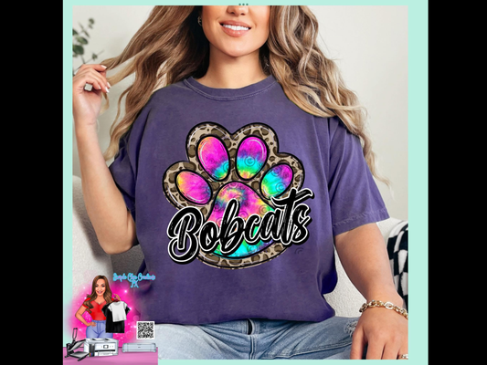 Leopard Tye Dye Bobcats Paw