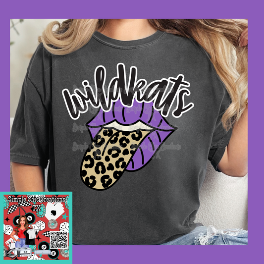 Wildkats leopard tongue