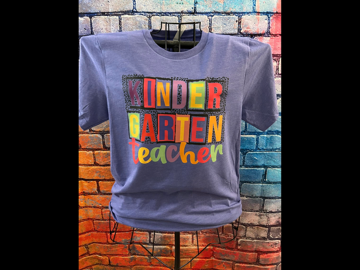 Bright Blocked Kindergarten Teacher