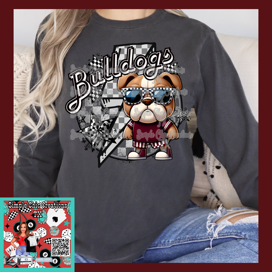 Checkered Sunglasses Bulldog