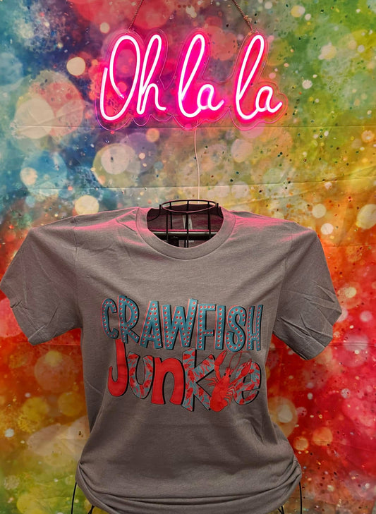 Turquoise/Red Crawfish Junkie