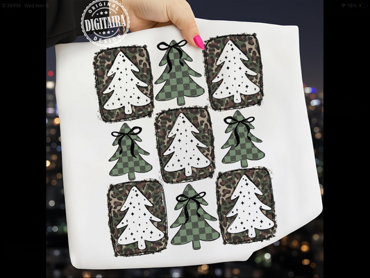 Checkered/ Camo Christmas Trees
