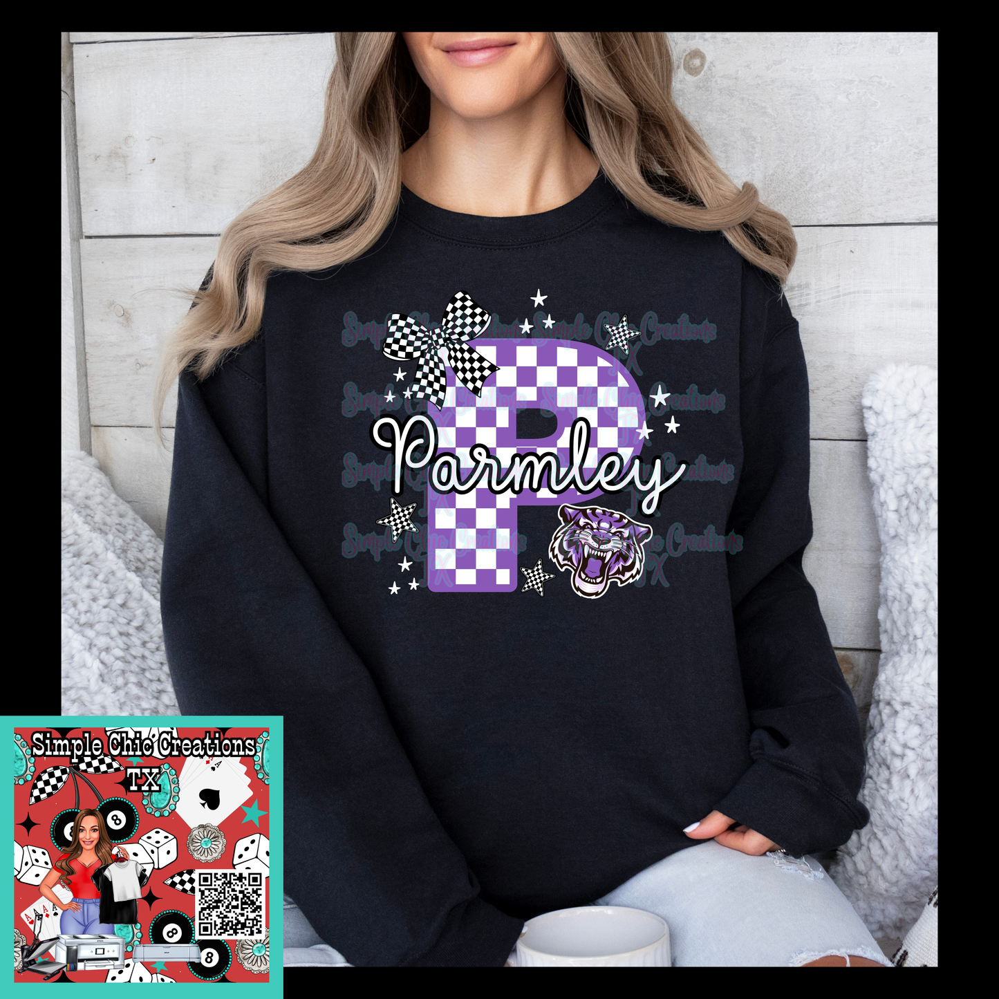 Purple Checkered P- Parmley