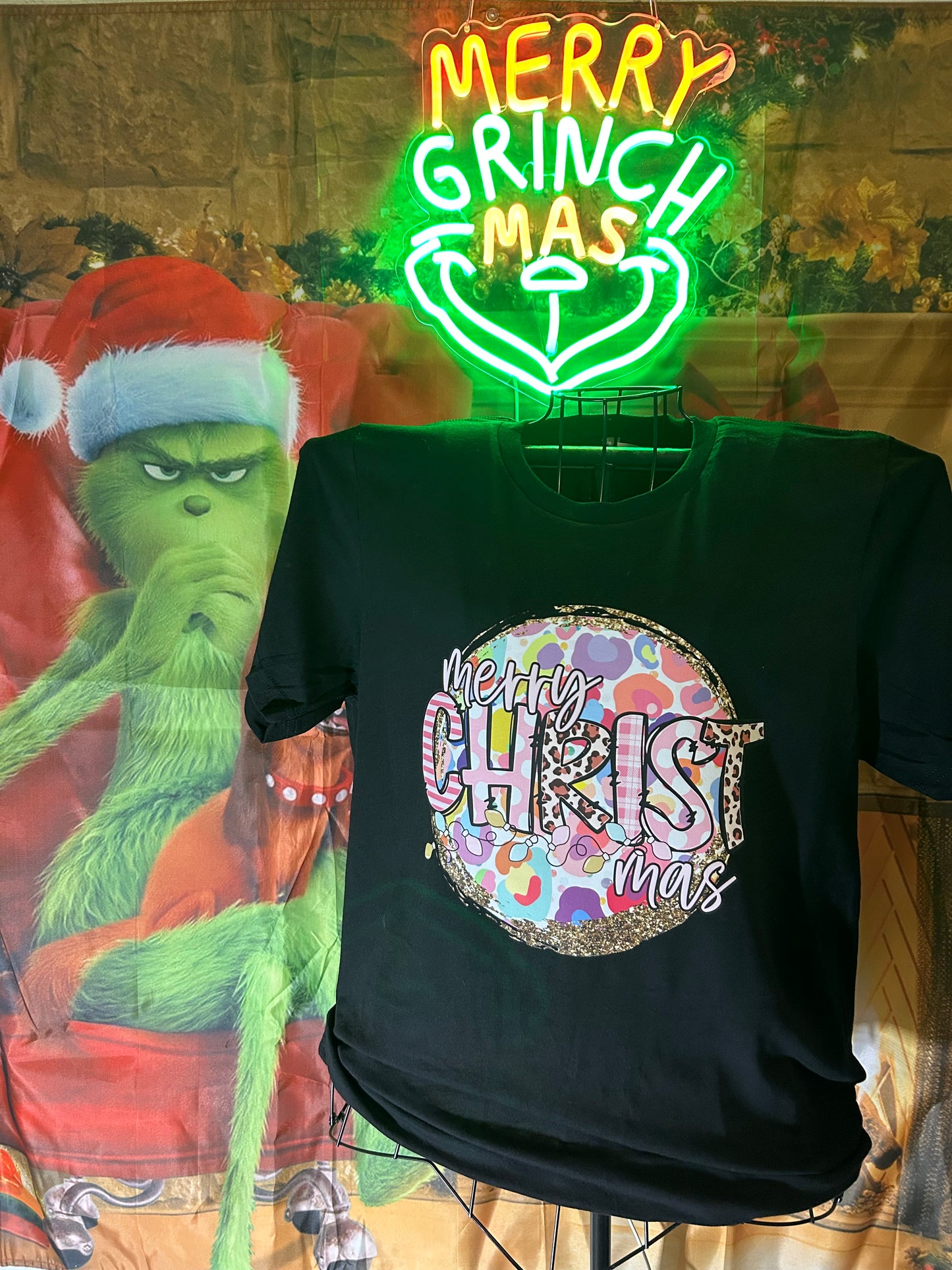 Neon Leopard Merry Christ mas