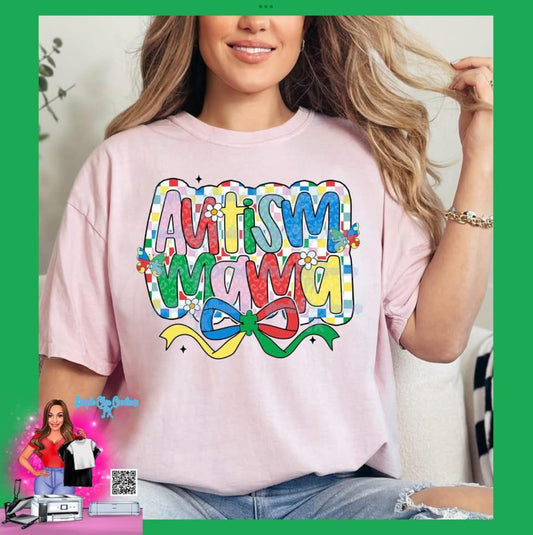 Autism Mama with Bow