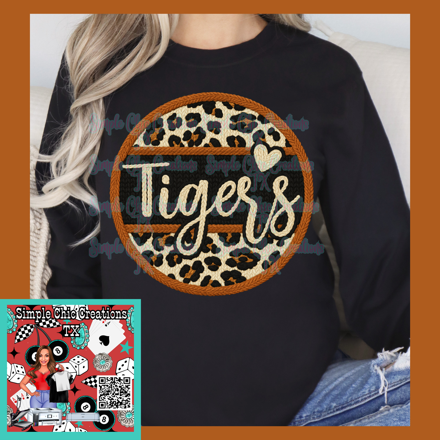 Faux Yarn Leopard Tigers