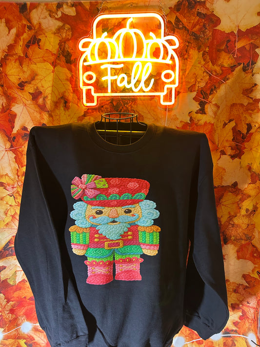 Faux Yarn Neon Nutcracker