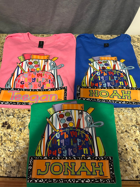 Custom Backpacks ( place boy or girl and name in the special instructions box at checkout)