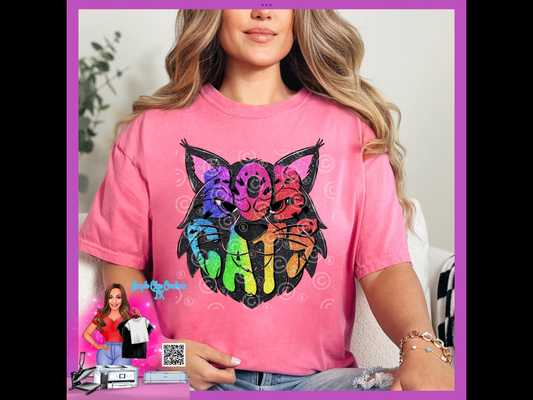 Rainbow Bobcat Mascot