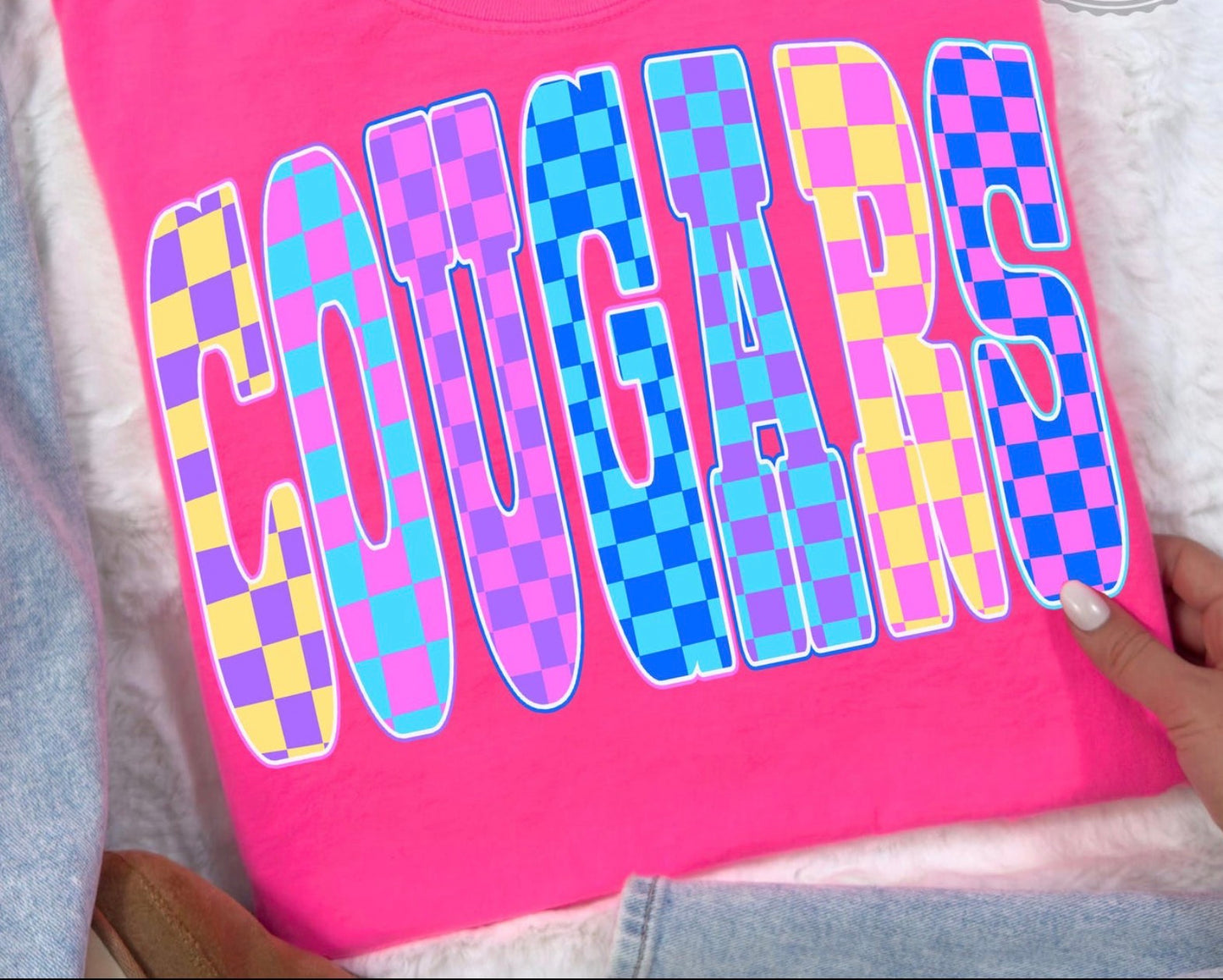 Colorful Checkered Cougars