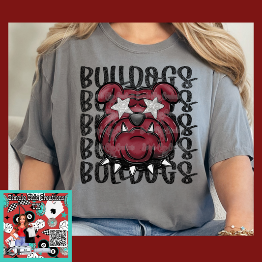 Preppy Stacked Bulldogs